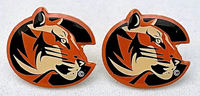Spirit Products Tiger Logo Clutch Back Earrings