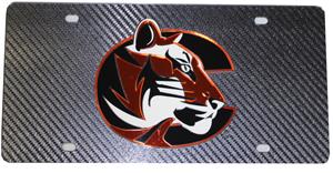 WinCraft Carbon Fiber Tiger Logo License Plate