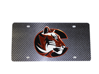 WinCraft Carbon Fiber Tiger Logo License Plate
