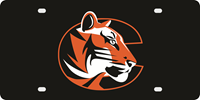 Wincraft Tiger Logo w/ Black Mirror Background License Plate