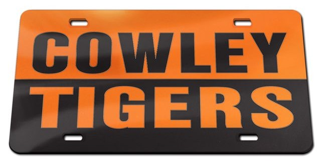 WinCraft Mirrored Half/Half Cowley Tigers License Plate (SKU 100777029) WinCraft Mirrored Half/Half Cowley Tigers License Plate (SKU 100777029)