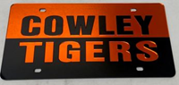 WinCraft Mirrored Half/Half Cowley Tigers License Plate