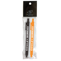 Spirit Products Cowley College Orange & Black Gel 2 Pack Pen Set