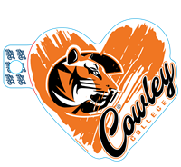 Blue84 Tiger Logo Cowley Heart 4x4 Sticker