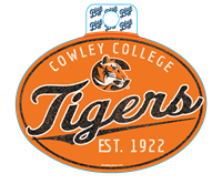 Blue84 Cowley College Tigers Est 1922 Oval 4.5x3 Sticker