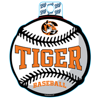 Blue84 Tiger Baseball 4.25x4.25 Sticker