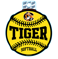 Blue84 Tiger Softball 4x4 Sticker