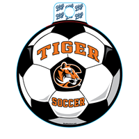 Blue84 Tiger Soccer 4x4 Sticker