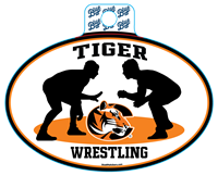 Blue84 Tiger Wrestling 3.5x5 Sticker