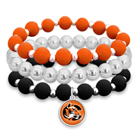 From the Heart Enterprises Amanda Stack Silicone 3 Pack Tiger Logo Bracelet