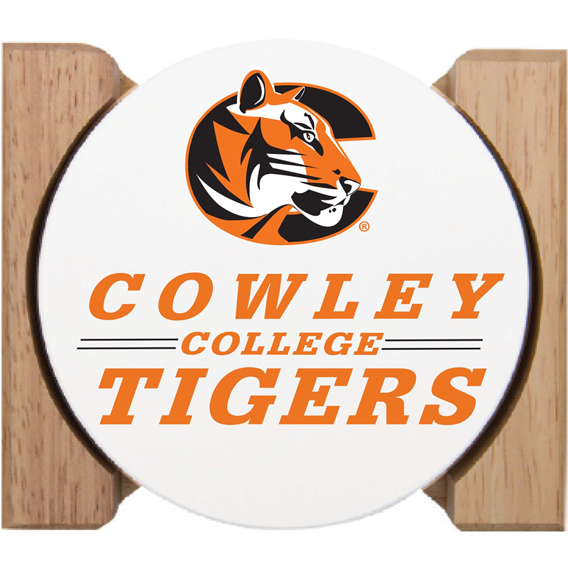 Neil Enterprises Cowley College Tigers Pack of 4 Absorbent Coaster Set (SKU 1010067744)
