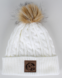 Hat Beanie Knit W/Cuff Winter White