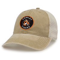 The Game Cowley C Tigers Felt Patch Khaki Twill Trucker Hat