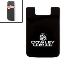MCM Tiger Logo Cowley College Black Silicone Cellphone ID Holder