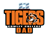 Blue84 Tigers Cowley College 3x4 Dad Sticker