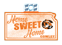 Blue84 Mini Home Sweet Home Kansas Shape 2"x1" Sticker