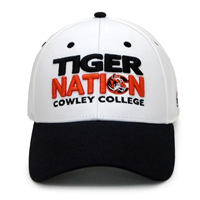 The Game Tiger Nation Cowley College White & Black Hat