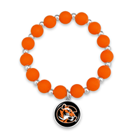 From the Heart Enterprises Leah Silicone Orange & Silver Bracelet