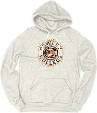Blue 84 Tri-blend Fleece Raglan Cowley College Circle Design Hood