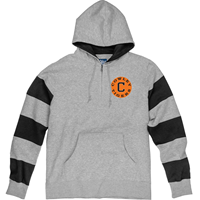 Blue84 Cowley Block C Tigers 1/4 Zip Rugby Heather Grey & Black Hood