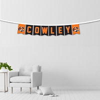 University Blanket & Flag Co Cowley with our Tiger Logo on Both Ends 4x6 Felt Banner