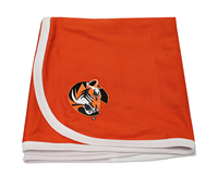 BLANKET BABY ORANGE W/WHITE TRIM 30"x35"