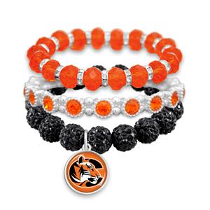 From the Heart Enterprises Amanda Stack Crystal 3 Pack Tiger Logo Bracelet