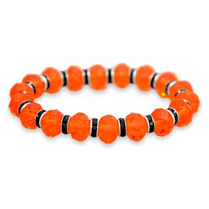 From the Heart Enterprises Ronnie Orange & Black Bead Bracelet
