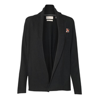 MV Sport Ladies Cashmere Tiger Logo Black Cardigan