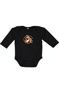 Two Feet Ahead Long Sleeve Black Infant Creeper