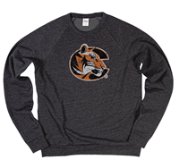 Blue84 Tri-blend Tiger Logo Distressed Crew