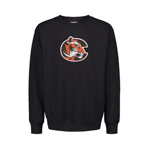 MV Sport Pro-Weave Chenille Tiger Logo Black Crew Sweatshirt