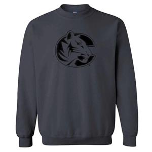 MV Sport Tiger Logo Tone on Tone Embroidered Crew Sweatshirt