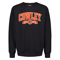 MV Sport Pro-Weave Felt Applique Cowley Est Tiger Logo 1922 Crew Sweatshirt