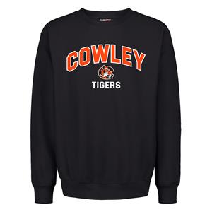 MV Sport Pro Weave Tackle Twill Cowley Arched Tiger Logo Tigers Crew Sweatshirt