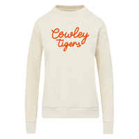 MV Sport Ladies Raelynn Cloud Cowley Tigers Crochet Oatmeal Crew