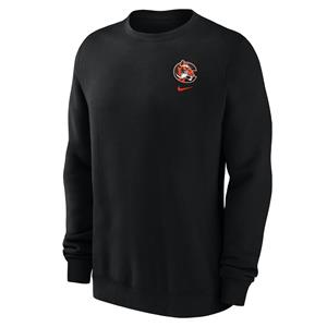 Nike Club Fleece Tiger Logo Embroidered Left Chest Crew Sweatshirt