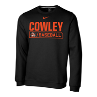 Nike Black Cowley with Tiger Logo Baseball Crew Sweatshirt