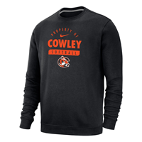 Nike Property of Cowley Softball Club Fleece Black Crew