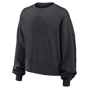 Nike Ladies Phoenix Cowley Tigers Oversized Cropped Crew Sweatshirt