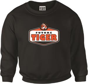 TRT Tiger Logo Future Tiger Toddler Black Crew Sweatshirt