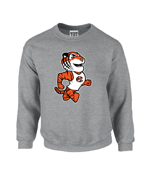 TRT Tank the Tiger Youth Oxford Grey Crew Sweatshirt
