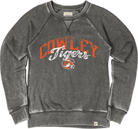 Blue84 Ladies Cowley Tigers C Logo Distressed Crew Sweatshirt