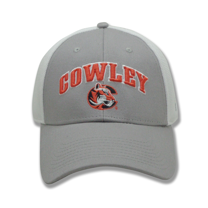 The Game Cowley 3D Arched Tiger Logo Grey & White Mesh Trucker Hat (SKU 100815637)