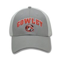 The Game Cowley 3D Arched Tiger Logo Grey & White Mesh Trucker Hat