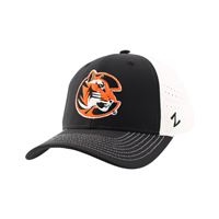 Zephyr Tampa Tiger Logo w/ Tigers 2 Location Black & White Stretch Fit Hat