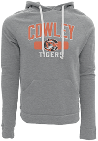 Blue84 Tri-blend Cowley Tiger Logo Tigers Distressed Hood