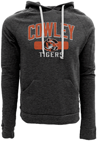 Blue84 Tri-blend Cowley Tiger Logo Tigers Distressed Hood
