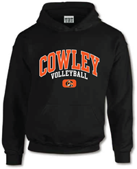 TRT Black Cowley Volleyball w/ Tiger Logo Hood