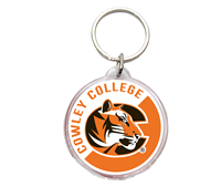 Spirit Products Cowley College Tiger Logo Round Acrylic 1 3/4" Keychain